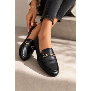 Coach Leather Loafers Womens 6 Black Horsebit Slip On Flats Classic